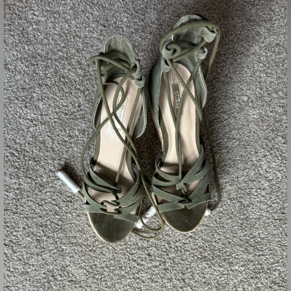 Guess Green strappy wedges - Picture 2 of 5